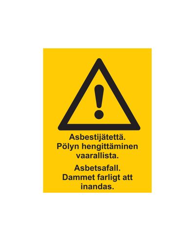 Asbestavfall, klistremerke, 200x300 mm Asbestavfall, klistremerke, 200x300 mm