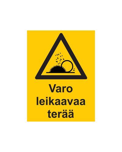 Pass på skjærebladet, klistremerke, 200x300 mm