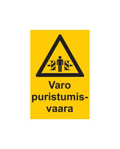 Vær oppmerksom på klemfare, klistremerke, 200x300 mm