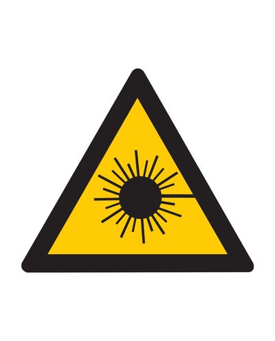Laserstråling, klistremerke, 200x200 mm