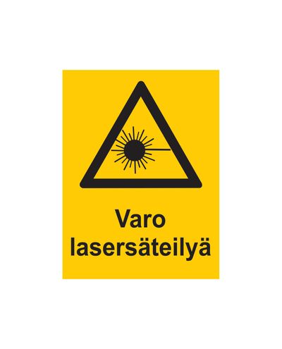 Vær oppmerksom på laserstråling, klistremerke, 200x300 mm