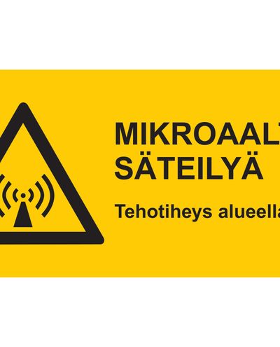 Mikrobølgestråling, klistremerke, 400x200 mm Mikrobølgestråling, klistremerke, 400x200 mm