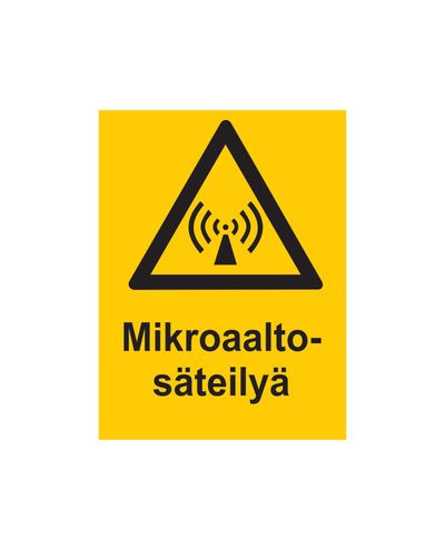 Mikrobølgestråling, klistremerke, 200x300 mm Mikrobølgestråling, klistremerke, 200x300 mm