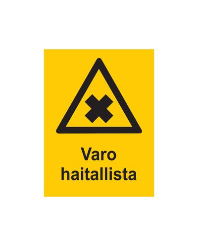 Vær oppmerksom på skadelige stoffer, klistremerke, 200x300 mm