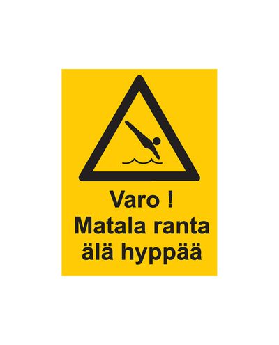 Grunt vann, ikke hopp, klistremerke, 200x300 mm