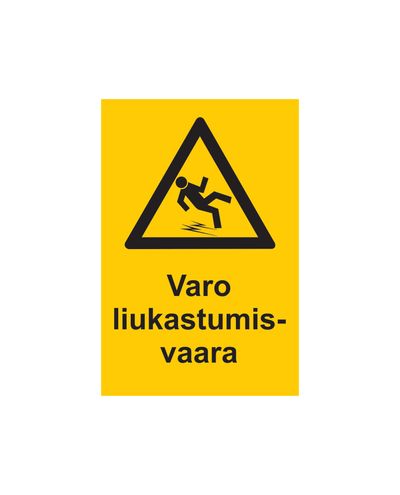 Vær oppmerksom på sklifare, klistremerke, 200x300 mm