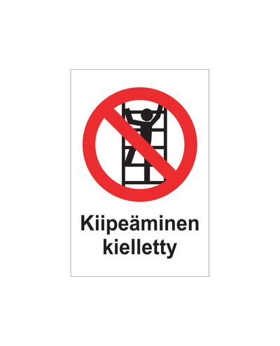 Ingen klatring, klistremerke, 200x300 mm