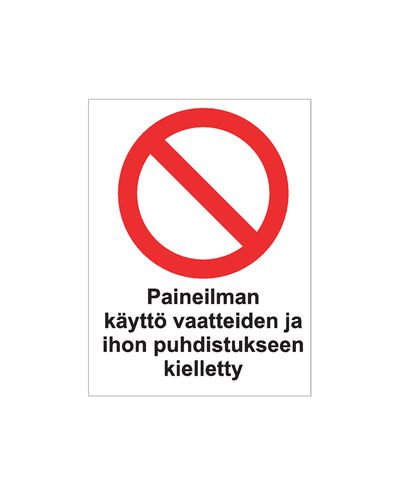 Trykkluftforbruk, klistremerke, 200x300 mm