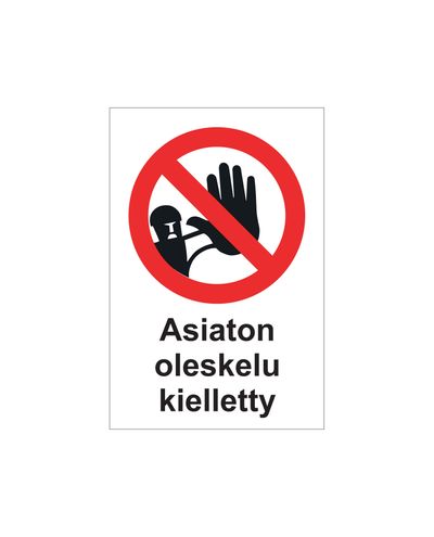 Adgang forbudt, klistremerke, 200x300 mm