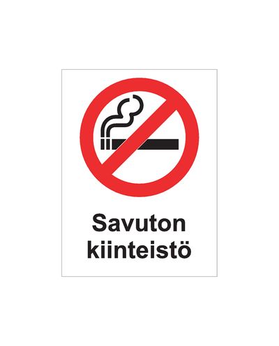 Røykfritt område, klistremerke, 200x300 mm