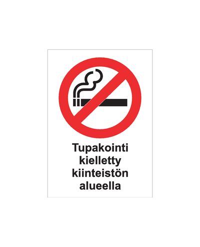 Røyking forbudt i lokalene, klistremerke, 200x300 mm