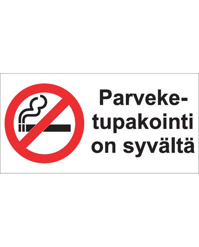 Røyking på balkongen er en stor sak, klistremerke, 400x200 mm