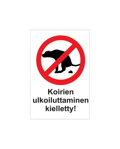 Hunder ikke tillatt, klistremerke, 200x300 mm