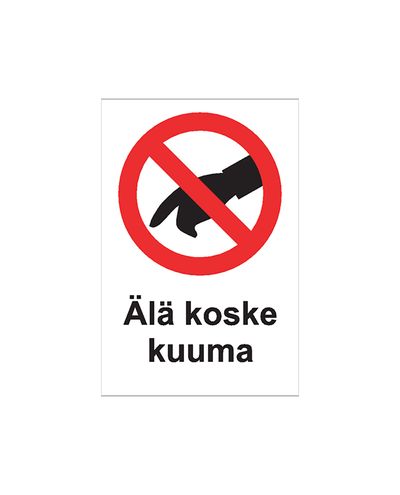 Ikke berør varmt, klistremerke, 200x300 mm