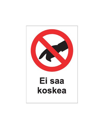 Ikke berør, klistremerke, 200x300 mm