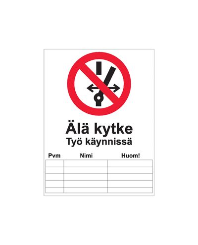 Ikke koble til, klistremerke, 200x300 mm