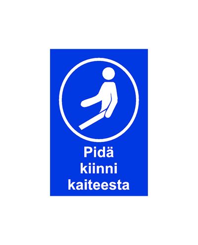 Hold deg fast i rekkverket, klistremerke, 200x300 mm