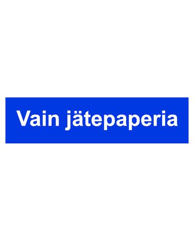 Kun papiravfall, klistremerke, 400x100 mm