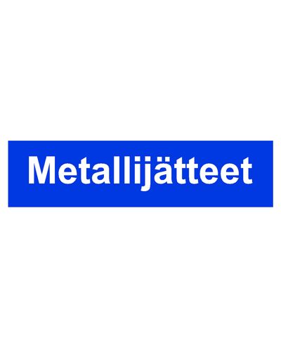 Metallavfall, klistremerke, 400x100 mm