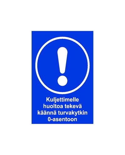 Vedlikehold av transportbånd, klistremerke, 200x300 mm