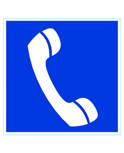 Telefon, klistremerke, 200x200 mm