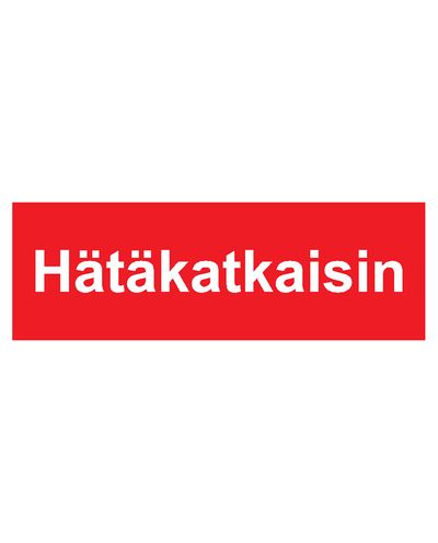 Nødstoppbryter, klistremerke, 400x100 mm