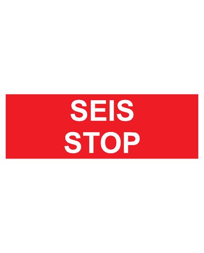 Stopp, klistremerke, 400x100 mm