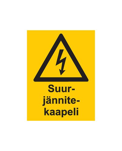 Høyspentkabel, klistremerke, 200x300 mm