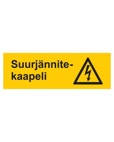 Høyspentkabel, klistremerke, 400x200 mm