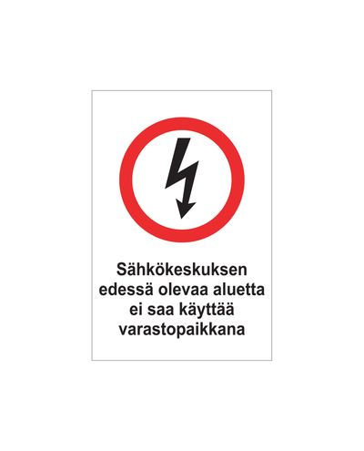 Foran det elektriske skapet, klistremerke, 200x300 mm Foran det elektriske skapet, klistremerke, 200x300 mm