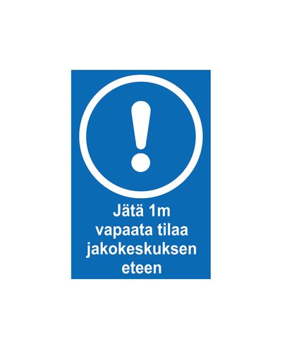 La det være 1 m ledig plass til distribusjonssenter, klistremerke, 200x300 mm