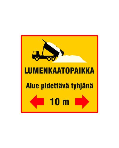 Snødeponiområde skal holdes tomt, Ibond, 400x400mm