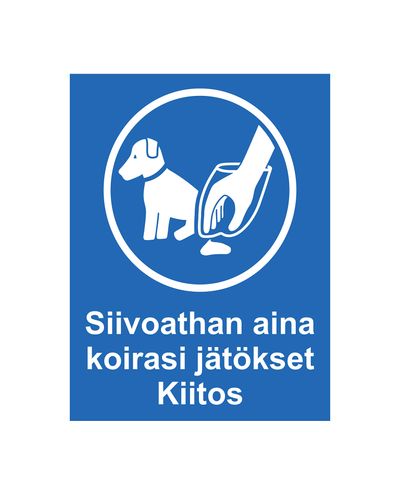 Tørk alltid opp hundens avføring for hånd, Ibond, 200x300mm