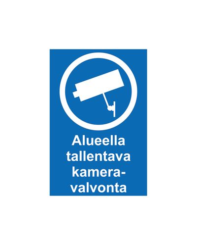 Overvåkingskamera for områdeopptak, klistremerke, 200x300 mm