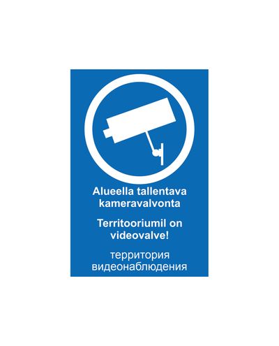 Kameraovervåking Estland Russisk, Klistremerke, 200x300 mm