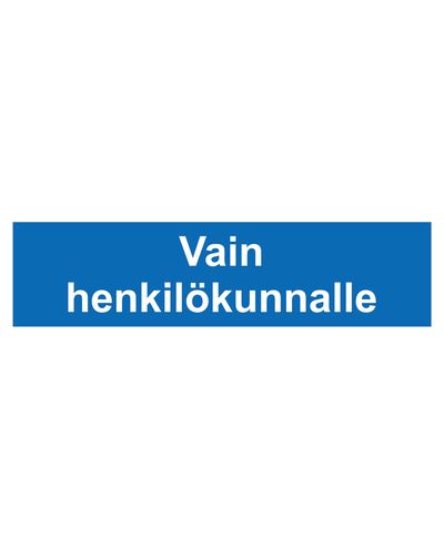Kun for ansatte, klistremerke, 400x100 mm