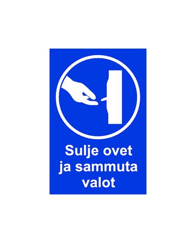 Lukk dørene, slå av lysene, klistremerke, 200x300 mm Lukk dørene, slå av lysene, klistremerke, 200x300 mm