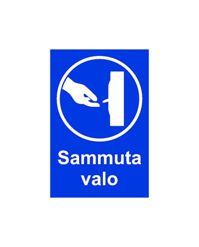 Slå av lyset, klistremerke, 200x300 mm