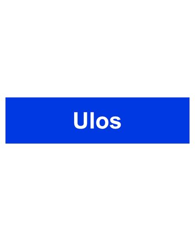 Ut, klistremerke, 400x100 mm