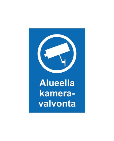 Kameraovervåking i området, klistremerke, 200x300 mm Kameraovervåking i området, klistremerke, 200x300 mm