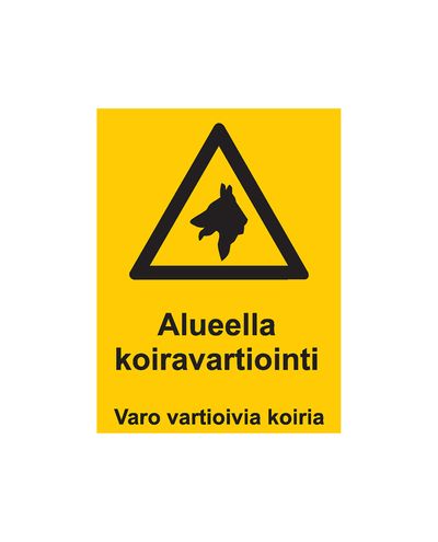 Hundevakt i området, klistremerke, 200x300 mm Hundevakt i området, klistremerke, 200x300 mm