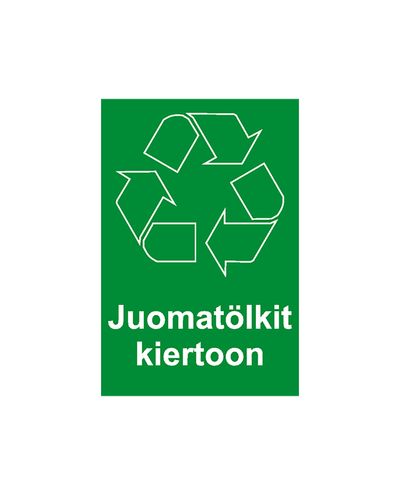 Drikkebokser for resirkulering, klistremerke, 200x300 mm