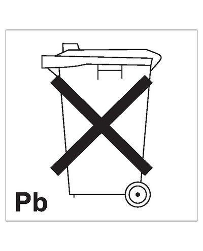 Pb, klistremerke, 200x200 mm