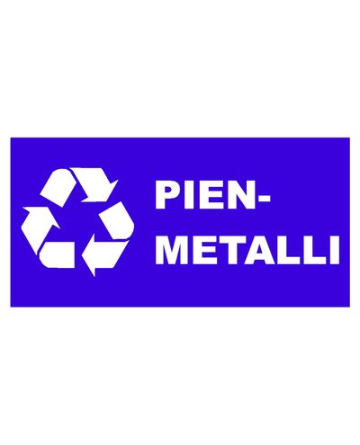 Liten metallklistremerke, 400x200 mm