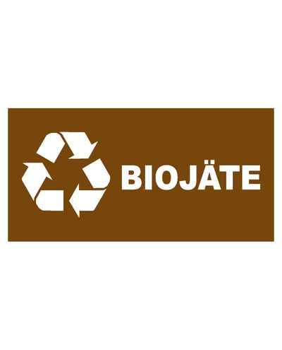 Bioavfall, klistremerke, 400x200 mm Bioavfall, klistremerke, 400x200 mm