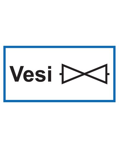 Vannsperre, klistremerke, 400x100 mm