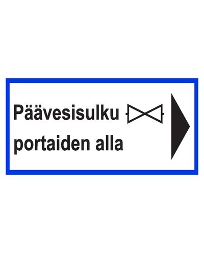 Hovedvannspakning under trapper, klistremerke, 400x200 mm