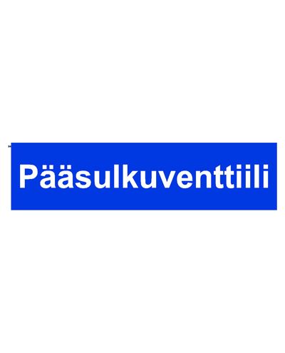 Hovedavstengningsventil, klistremerke, 400x100 mm Hovedavstengningsventil, klistremerke, 400x100 mm