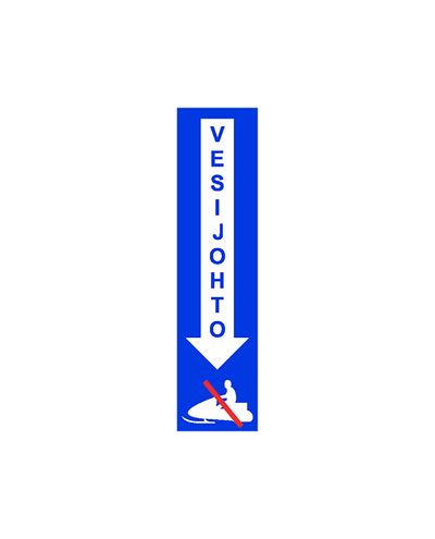 Vannrør, klistremerke, 50x150 mm