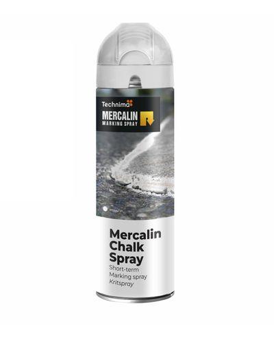 Merkemaling, kalkspray, hvit